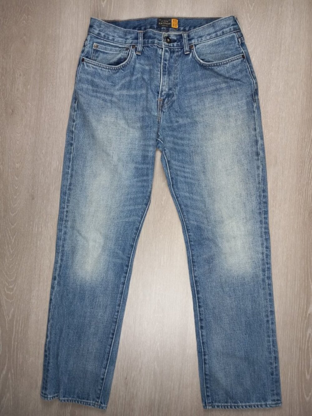 J.Crew Men's Size 32x32 (31x30) Slim Straight Leg Jeans Medium Blue Wash